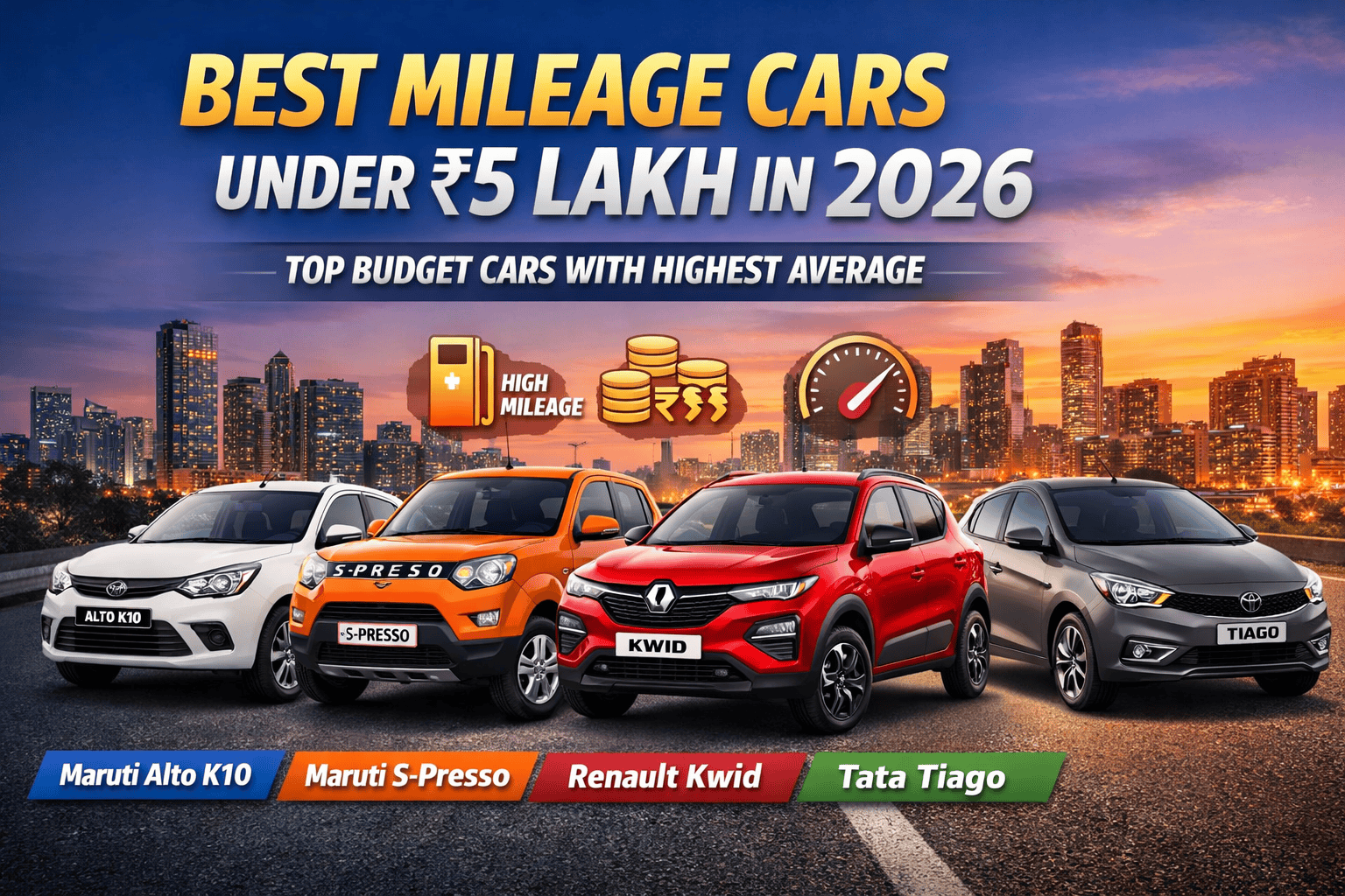 Best Mileage Cars Under 5 Lakh
